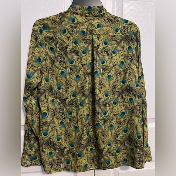 The Limited Women's Peacock Feather Print Blouse. Size M - Picture 6 of 7
